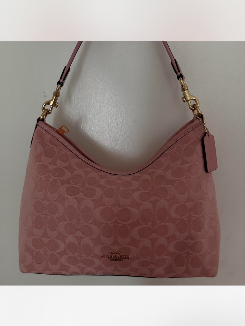 Coach Pink denim laurel with Gold Hardware